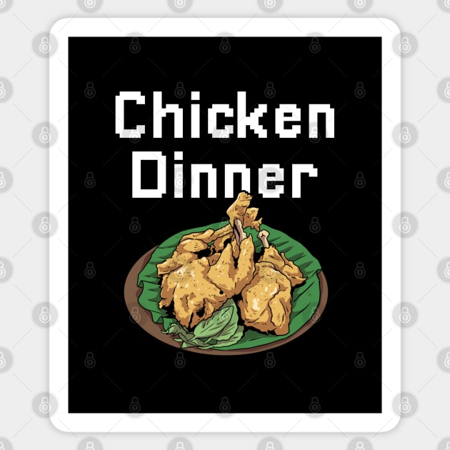 Chicken dinner foods Sticker by Yafieg